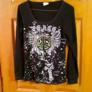 Long sleeves t-shirt with bling